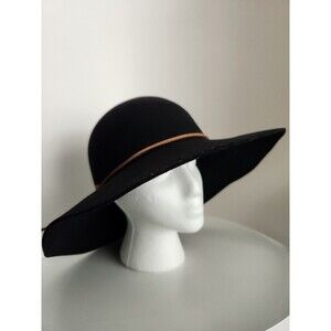 Phenix | Accessories | Phenix Black Wool Felt Wide Brim  display picture 1